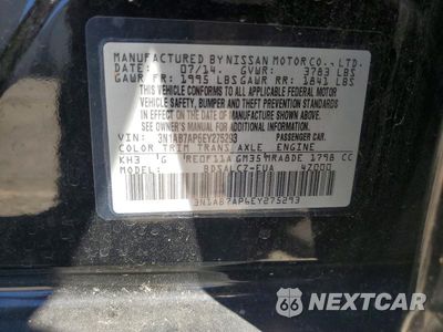 Zdjęcie 12 z 12 samochodu: 2014 NISSAN SENTRA FE+ S VIN:3N1AB7AP6EY275293 - miniatura