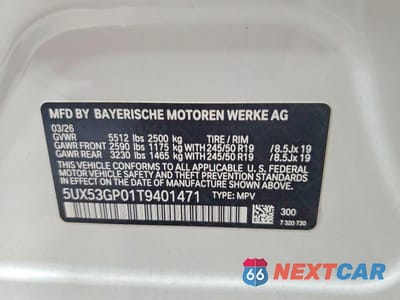 Zdjęcie 14 z 14 samochodu: 2026 BMW X3 30 XDRIVE VIN:5UX53GP01T9401471 - miniatura