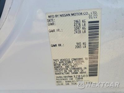 Zdjęcie 13 z 13 samochodu: 2022 NISSAN ALTIMA S VIN:1N4BL4BV9NN328503 - miniatura