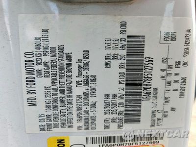 Zdjęcie 12 z 12 samochodu: 2015 FORD FUSION SE VIN:1FA6P0H78F5127569 - miniatura