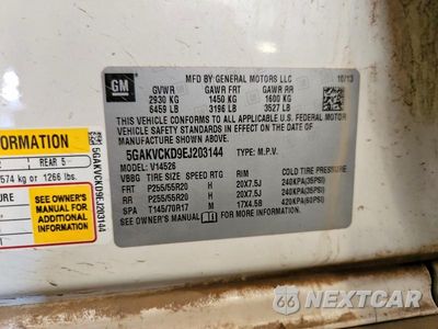 Zdjęcie 13 z 13 samochodu: 2014 BUICK ENCLAVE VIN:5GAKVCKD9EJ203144 - miniatura