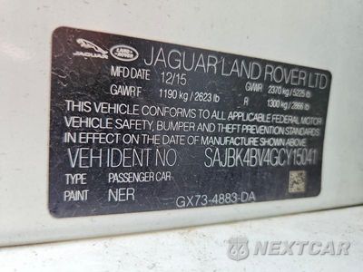 Zdjęcie 13 z 13 samochodu: 2016 JAGUAR XF PRESTIGE VIN:SAJBK4BV4GCY15041 - miniatura