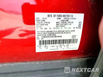Zdjęcie 13 z 13 samochodu: 2020 FORD EXPLORER PLATINUM VIN:1FM5K8HC0LGB10342 - miniatura