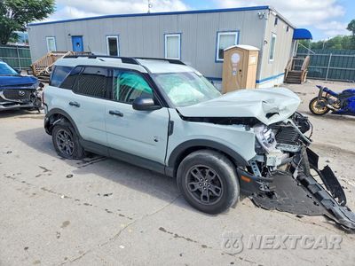 Czwarte zdjęcie samochodu z boku: 2022 FORD BRONCO SPORT BIG BEND VIN:3FMCR9B68NRE20584 - miniatura
