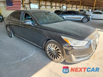 Czwarte zdjęcie samochodu z boku: 2018 GENESIS G90 ULTIMATE VIN:KMHG54JH5JU041046 - miniatura