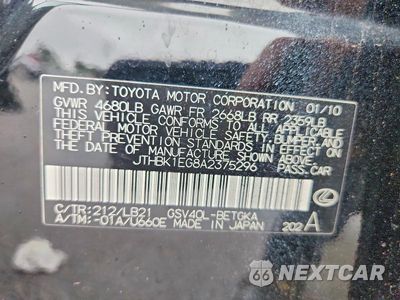 Zdjęcie 12 z 12 samochodu: 2010 LEXUS ES 350 VIN:JTHBK1EG8A2375296 - miniatura