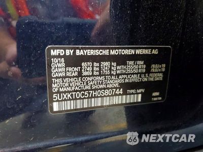 Zdjęcie 13 z 13 samochodu: 2017 BMW X5 XDR40E VIN:5UXKT0C57H0S80744 - miniatura