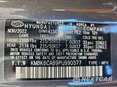 Zdjęcie 13 z 13 samochodu: 2023 HYUNDAI KONA SEL VIN:KM8K6CAB9PU990377 - miniatura