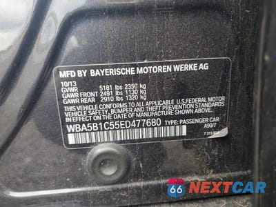 Zdjęcie 12 z 12 samochodu: 2014 BMW 535 I VIN:WBA5B1C55ED477680 - miniatura