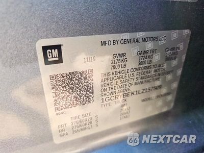 Zdjęcie 12 z 12 samochodu: 2020 CHEVROLET SILVERADO K1500 CUSTOM VIN:1GCRYBEK1LZ157509 - miniatura