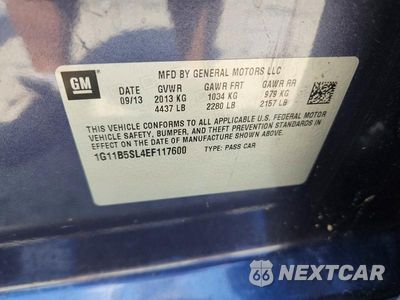 Zdjęcie 12 z 12 samochodu: 2014 CHEVROLET MALIBU LS VIN:1G11B5SL4EF117600 - miniatura