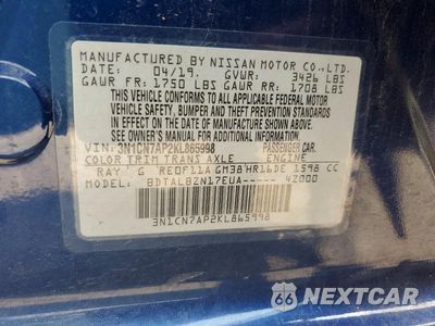Zdjęcie 13 z 13 samochodu: 2019 NISSAN VERSA SV VIN:3N1CN7AP2KL865998 - miniatura
