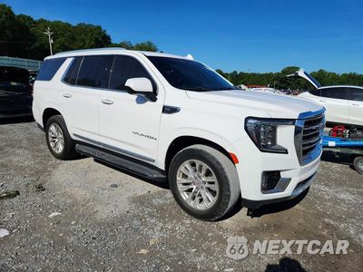 Czwarte zdjęcie samochodu z boku: 2021 GMC YUKON SLT VIN:1GKS1BKD0MR200691 - miniatura