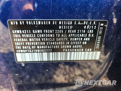 Zdjęcie 12 z 12 samochodu: 2013 VOLKSWAGEN JETTA SE VIN:3VWDP7AJ1DM382777 - miniatura