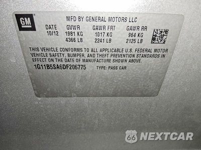 Zdjęcie 12 z 12 samochodu: 2013 CHEVROLET MALIBU LS VIN:1G11B5SA6DF206775 - miniatura
