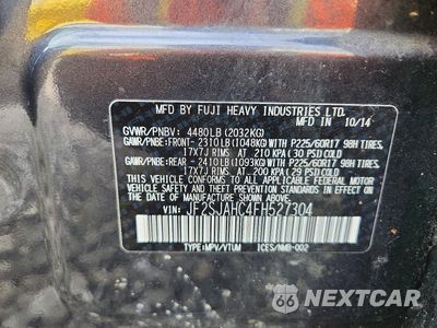 Zdjęcie 13 z 13 samochodu: 2015 SUBARU FORESTER 2.5I LIMITED VIN:JF2SJAHC4FH527304 - miniatura