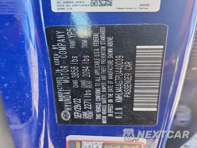 Zdjęcie 13 z 13 samochodu: 2023 HYUNDAI ELANTRA SEL VIN:KMHLM4AG7PU440039 - miniatura