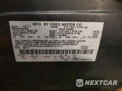 Zdjęcie 13 z 13 samochodu: 2017 FORD EDGE SE VIN:2FMPK4G9XHBB73373 - miniatura