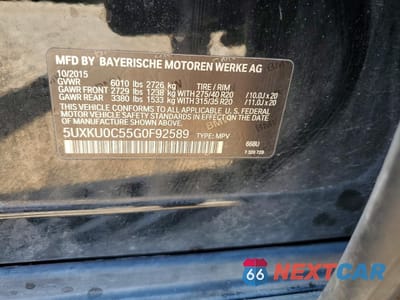 Zdjęcie 13 z 13 samochodu: 2016 BMW X6 SDRIVE35I VIN:5UXKU0C55G0F92589 - miniatura