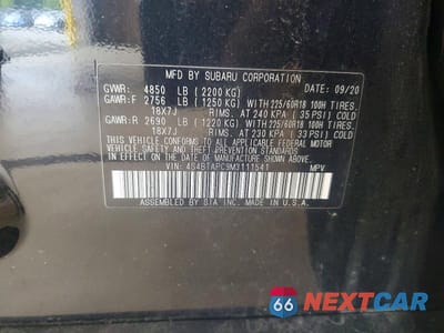 Zdjęcie 13 z 13 samochodu: 2021 SUBARU OUTBACK TOURING VIN:4S4BTAPC9M3111541 - miniatura