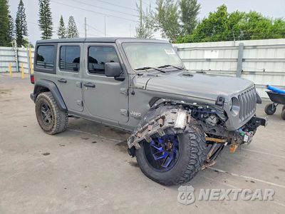 Czwarte zdjęcie samochodu z boku: 2018 JEEP WRANGLER UNLIMITED SPORT VIN:1C4HJXDG5JW319621 - miniatura