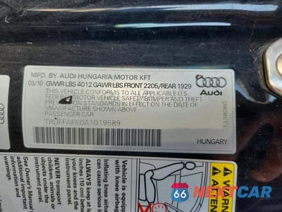 Zdjęcie 12 z 12 samochodu: 2010 AUDI TT PREMIUM PLUS VIN:TRUFFAFK0A1019589 - miniatura