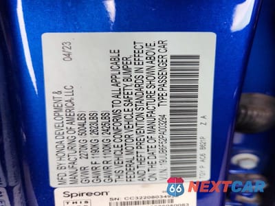 Zdjęcie 12 z 12 samochodu: 2023 ACURA TLX A-SPEC VIN:19UUB6F52PA003294 - miniatura