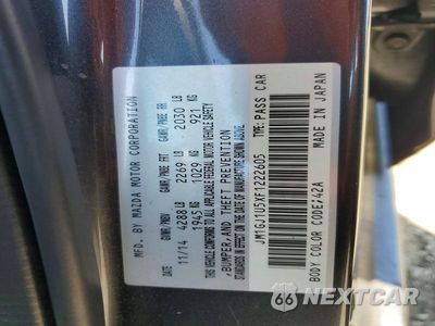 Zdjęcie 12 z 12 samochodu: 2015 MAZDA 6 SPORT VIN:JM1GJ1U5XF1222605 - miniatura