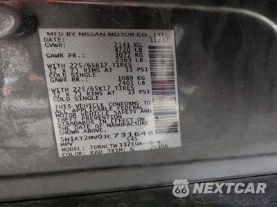 Zdjęcie 12 z 12 samochodu: 2018 NISSAN ROGUE SV VIN:5N1AT2MV0JC731648 - miniatura