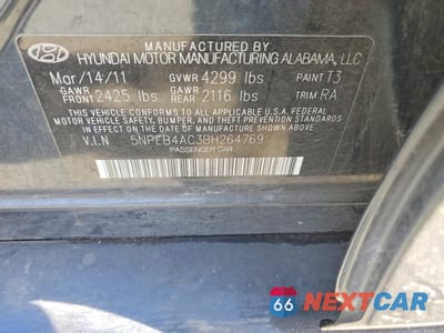 Zdjęcie 12 z 12 samochodu: 2011 HYUNDAI SONATA GLS VIN:5NPEB4AC3BH264769 - miniatura