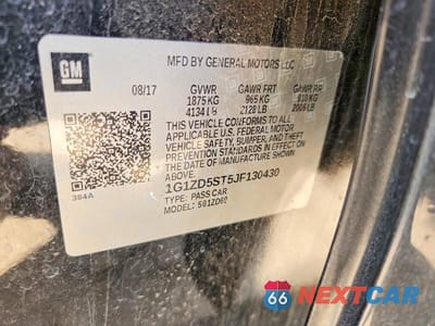 Zdjęcie 12 z 12 samochodu: 2018 CHEVROLET MALIBU LT VIN:1G1ZD5ST5JF130430 - miniatura