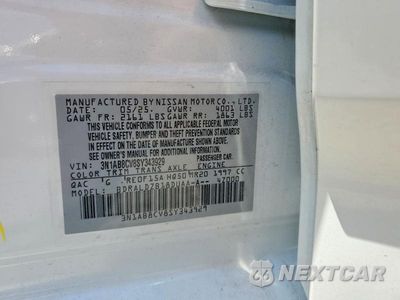 Zdjęcie 12 z 12 samochodu: 2025 NISSAN SENTRA SV VIN:3N1AB8CV8SY343929 - miniatura