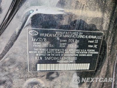 Zdjęcie 12 z 12 samochodu: 2018 HYUNDAI ELANTRA VALUE EDITION VIN:5NPD84LF6JH381200 - miniatura