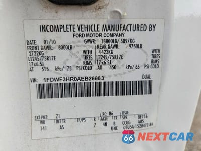 Zdjęcie 12 z 12 samochodu: 2010 FORD F350 SUPER - DELIVERY TRUCK VIN:1FDWF3HR0AEB26663 - miniatura