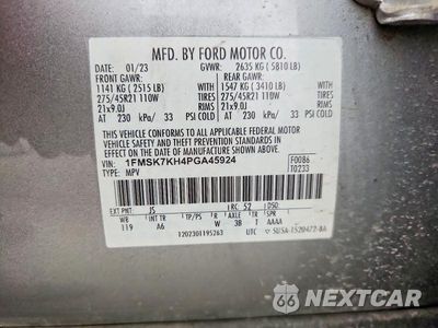 Zdjęcie 14 z 14 samochodu: 2023 FORD EXPLORER ST-LINE VIN:1FMSK7KH4PGA45924 - miniatura