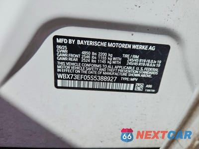 Zdjęcie 12 z 12 samochodu: 2025 BMW X1 XDRIVE28I VIN:WBX73EF05S5388927 - miniatura