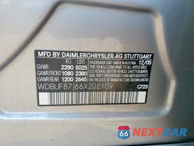 Zdjęcie 12 z 12 samochodu: 2006 MERCEDES-BENZ E 350 4MATIC VIN:WDBUF87J66X202109 - miniatura