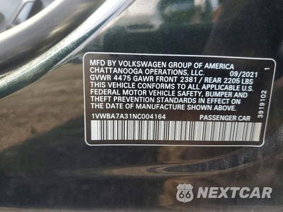 Zdjęcie 13 z 13 samochodu: 2022 VOLKSWAGEN PASSAT LIMITED EDITION VIN:1VWBA7A31NC004164 - miniatura
