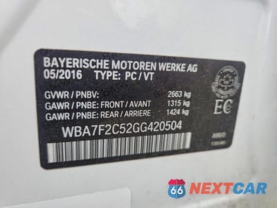 Zdjęcie 12 z 12 samochodu: 2016 BMW 750 XI VIN:WBA7F2C52GG420504 - miniatura