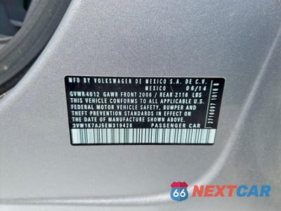 Zdjęcie 12 z 12 samochodu: 2014 VOLKSWAGEN JETTA BASE VIN:3VW1K7AJ5EM319426 - miniatura