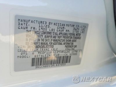 Zdjęcie 12 z 12 samochodu: 2024 NISSAN VERSA S VIN:3N1CN8DV3RL837203 - miniatura