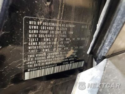 Zdjęcie 13 z 13 samochodu: 2018 VOLKSWAGEN TIGUAN VIN:WVGBV7AX0JK003979 - miniatura