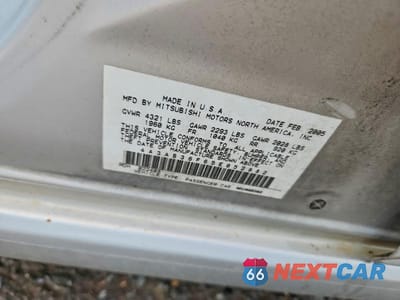 Zdjęcie 12 z 12 samochodu: 2005 MITSUBISHI GALANT ES MEDIUM VIN:4A3AB36F65E052882 - miniatura