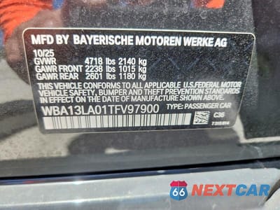 Zdjęcie 12 z 12 samochodu: 2026 BMW 330I VIN:WBA13LA01TFV97900 - miniatura