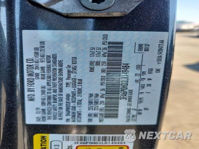 Zdjęcie 13 z 13 samochodu: 2020 FORD FUSION SE VIN:3FA6P0HD2LR149484 - miniatura