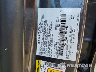 Zdjęcie 12 z 12 samochodu: 2020 FORD FUSION SEL VIN:3FA6P0CD9LR167035 - miniatura