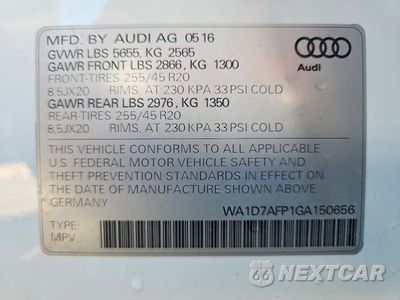 Zdjęcie 14 z 14 samochodu: 2016 AUDI Q5 PREMIUM PLUS S-LINE VIN:WA1D7AFP1GA150656 - miniatura