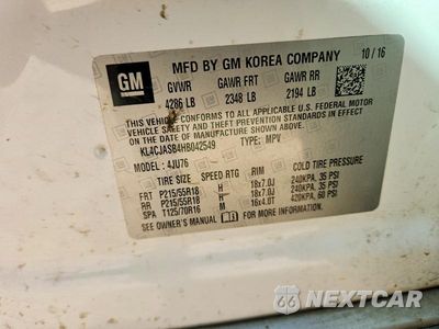 Zdjęcie 13 z 13 samochodu: 2017 BUICK ENCORE PREFERRED VIN:KL4CJASB4HB042549 - miniatura