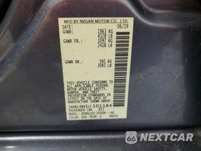 Zdjęcie 12 z 12 samochodu: 2020 NISSAN ALTIMA S VIN:1N4BL4BV1LC101184 - miniatura