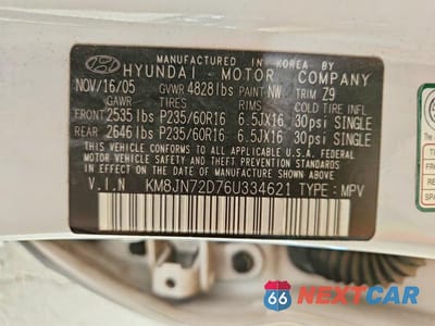 Zdjęcie 12 z 12 samochodu: 2006 HYUNDAI TUCSON GLS VIN:KM8JN72D76U334621 - miniatura
